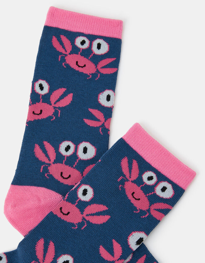 Crab Print Socks, , large