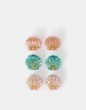 6-Pack Mini Shell Claw Clips, , large