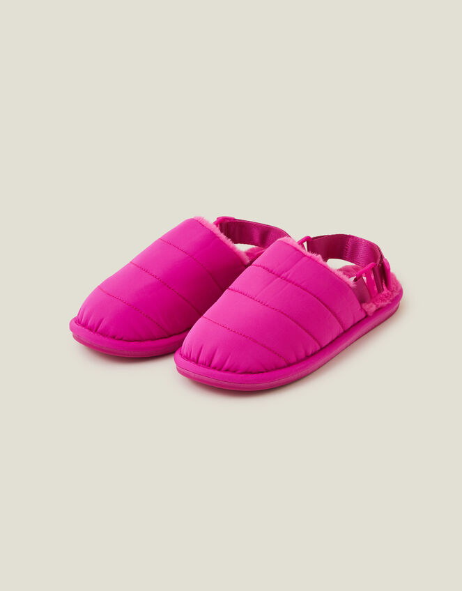 Quilted Slingback Slippers Pink, Slippers