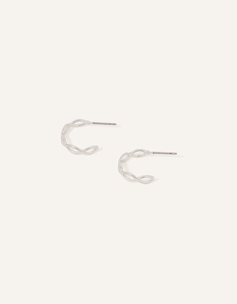 Crossover Hoop Earrings, , large