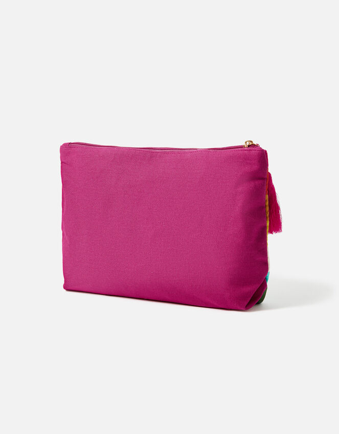 Rainbow Wave Embroidered Wash Bag, , large