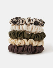 5-Pack Mix Skinny Hair Scrunchies, , large