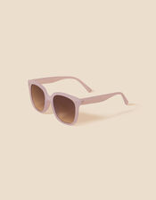 Oversized Square Sunglasses, Nude (NUDE), large