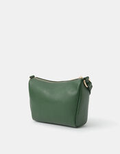 Zip Front Crossbody Bag, Green (GREEN), large