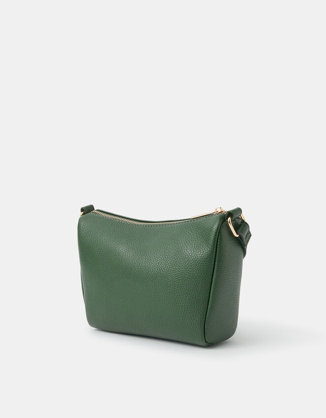 Zip Front Crossbody Bag, Green (GREEN), large