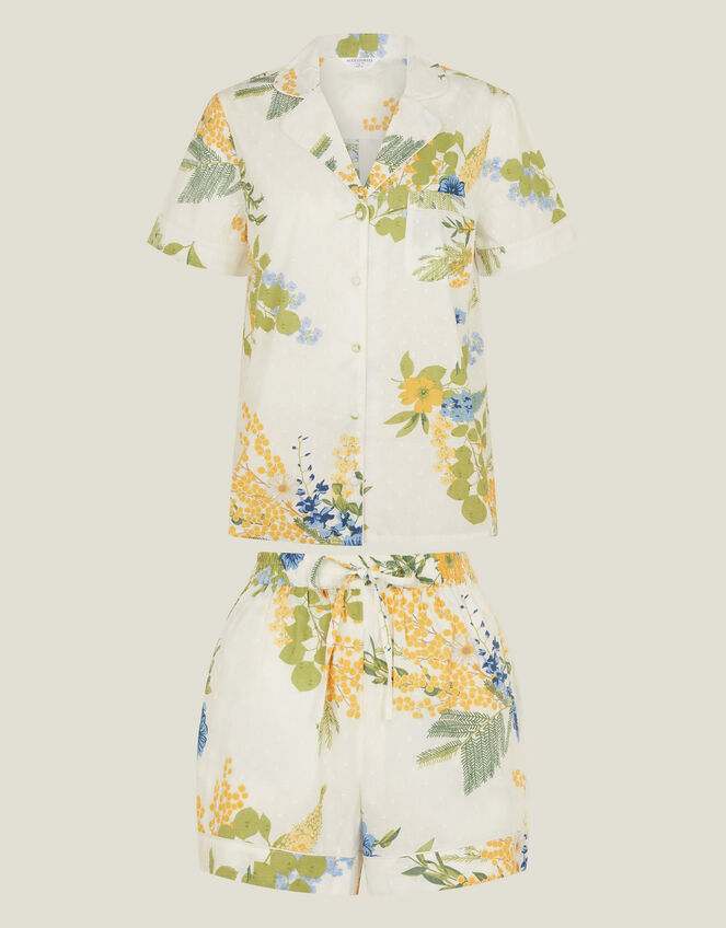 Floral Print Short Pyjamas Set, Ivory (IVORY), large