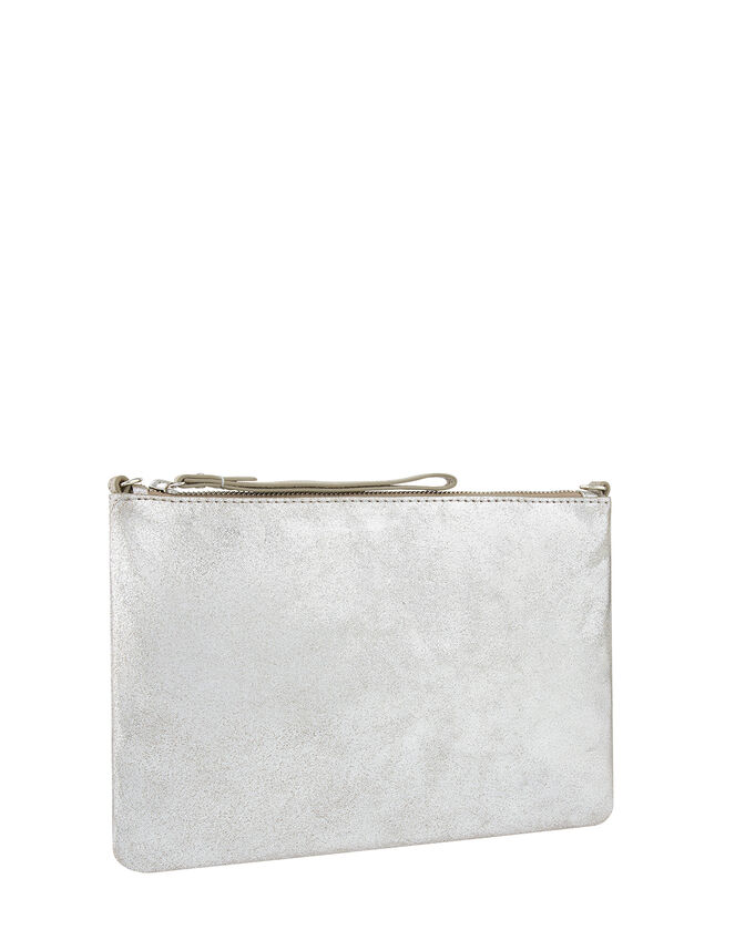 Claudia Metallic Leather Bag, , large