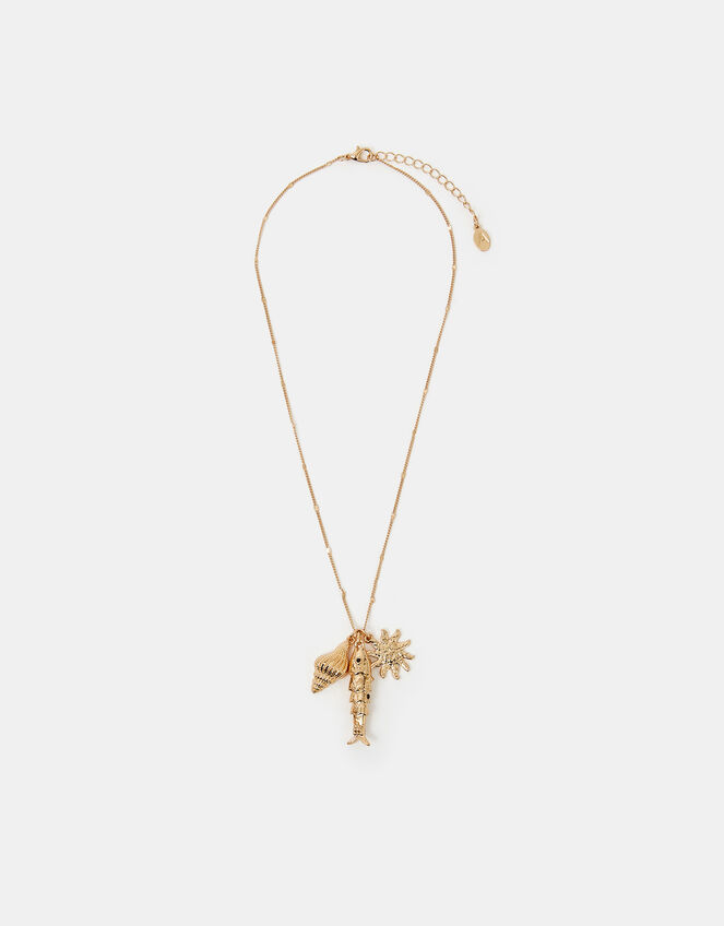 Sea Charm Pendant Necklace Gold, , large