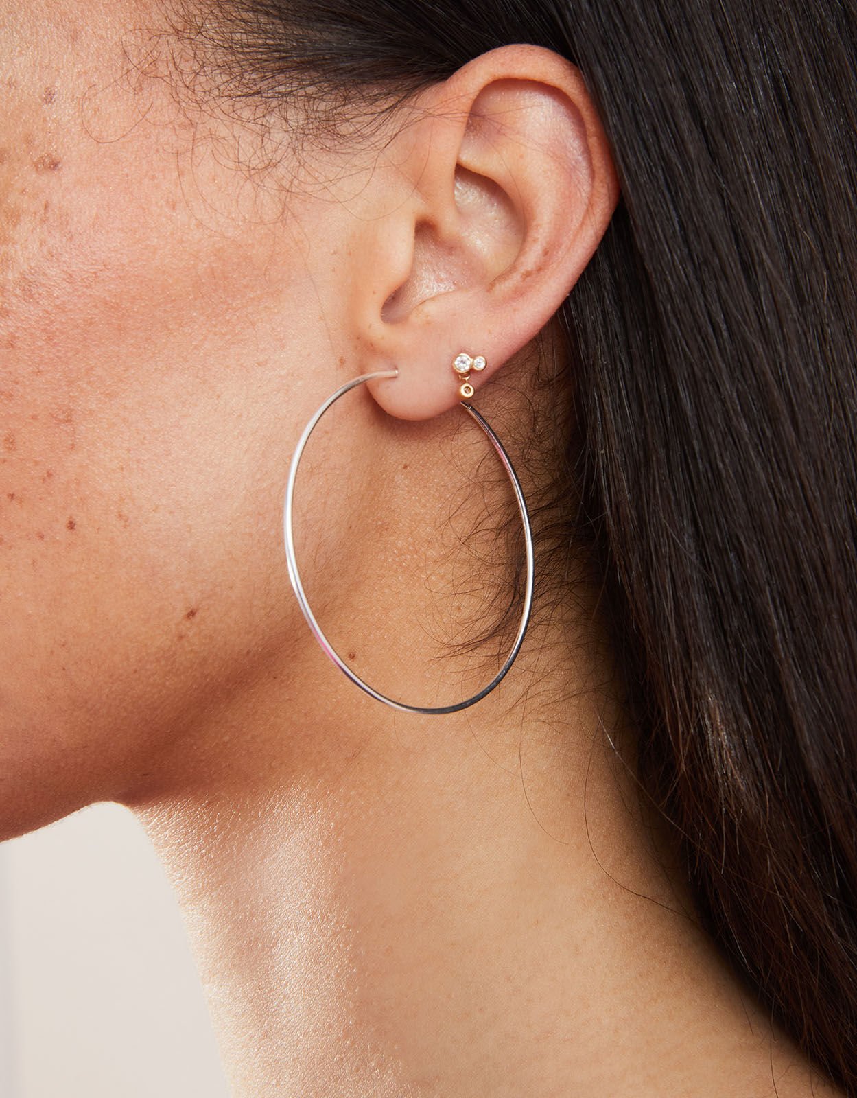 Sterling Silver Large Hoop Earrings Sterling Silver Accessorize UK