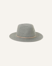 Packable Panama Hat, Green (KHAKI), large