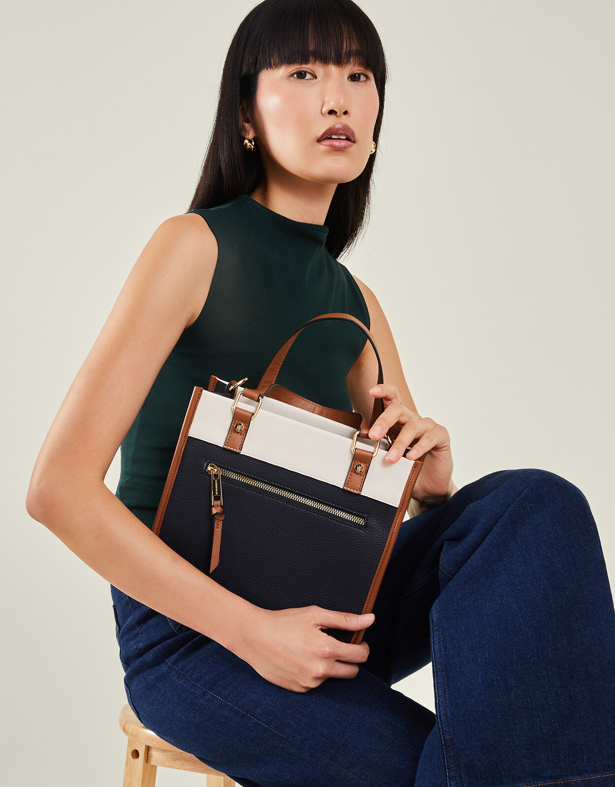 Color block handbags shop