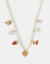 Fruit Charm Pearl Necklace, , large