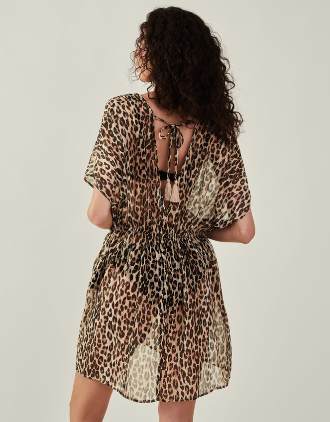 Leopard Print Kaftan, Brown (BROWN), large
