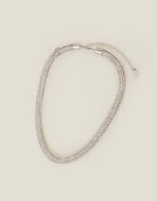 Rhinestone Tube Necklace, , large