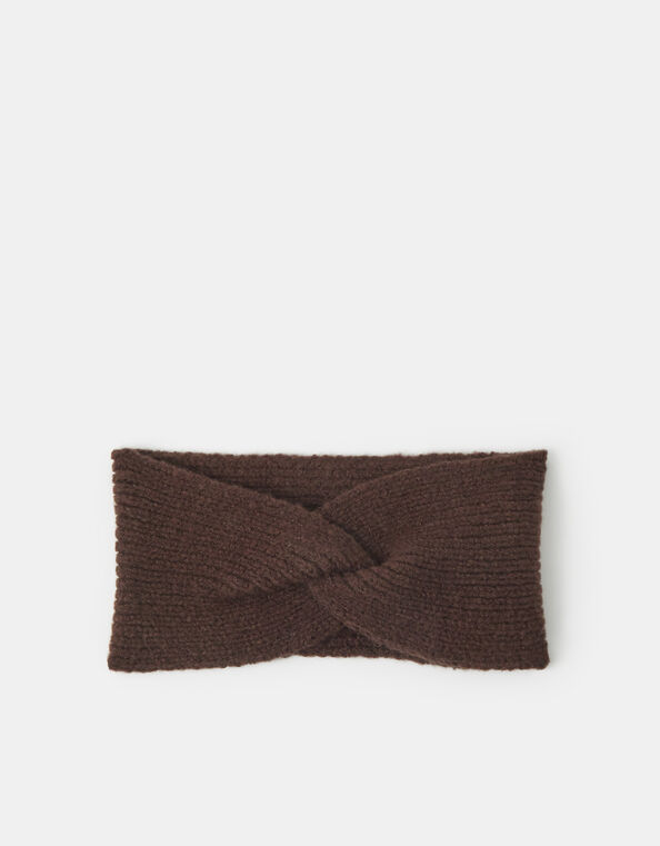 Soft Knit Bando Headband, Brown (CHOCOLATE), large
