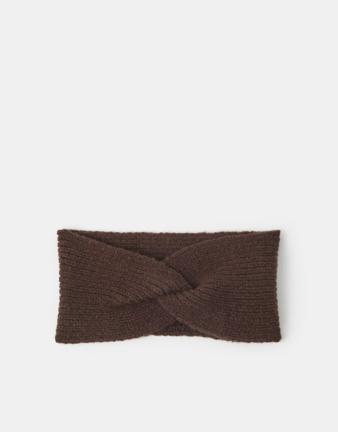Soft Knit Bando Headband, Brown (CHOCOLATE), large