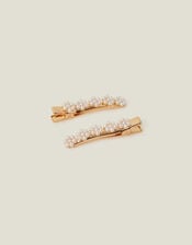 2-Pack Girls Pearl Hair Clips, , large