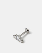 Titanium Marquise Fan Flatback Stud, , large
