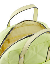 Mini Emmy Vegan Quilted Backpack, Green (LIME), large