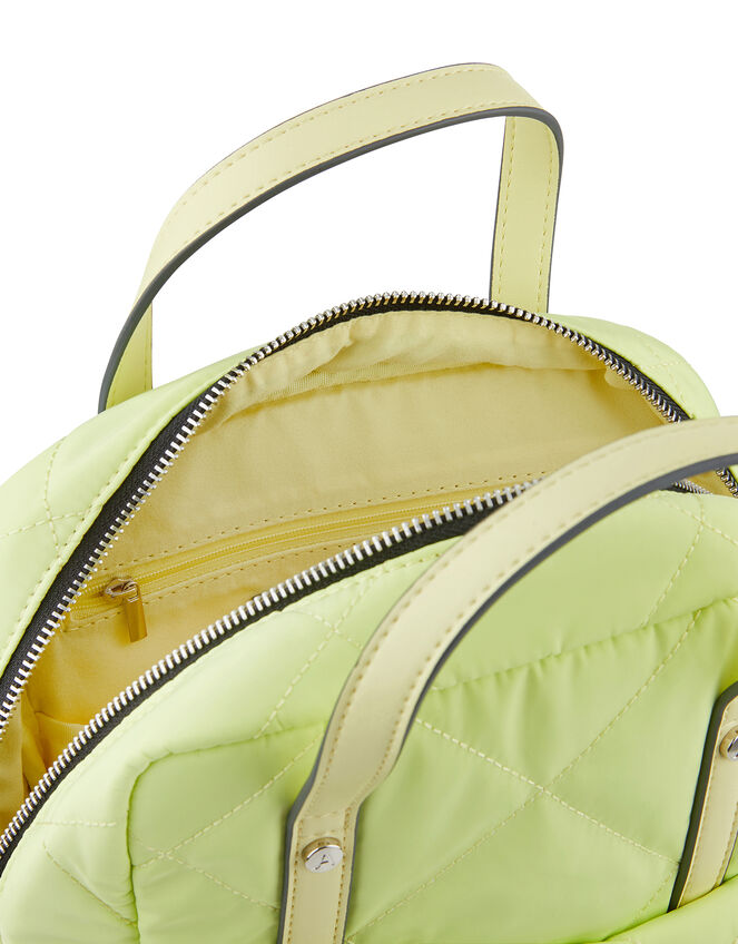 Mini Emmy Vegan Quilted Backpack, Green (LIME), large