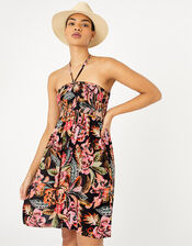 Floral Print Bandeau Dress, Multi (BRIGHTS-MULTI), large