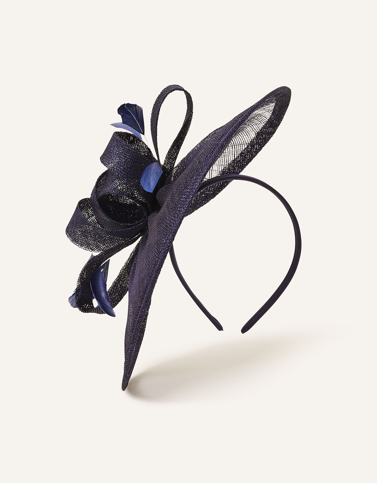 Penelope Sinamay Bow Band Fascinator Blue Fascinators
