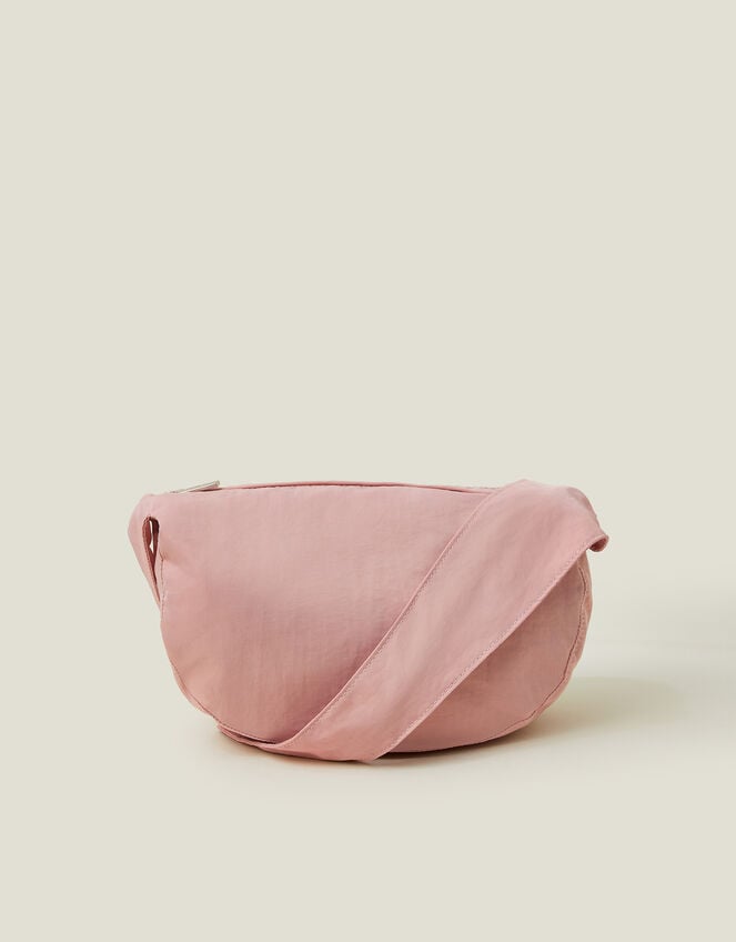 Ruched Strap Sling Bag, Pink (PINK), large