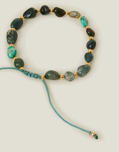 14ct Gold-Plated Stone Beaded Bracelet, , large