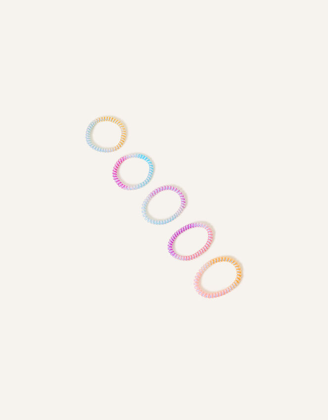 Girls Ombre Spiral Hairbands 5 Pack, , large