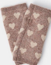 Heart Knit Wrist Warmers, , large