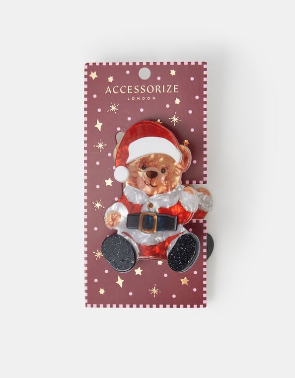 Christmas Teddy Claw Clip, , large