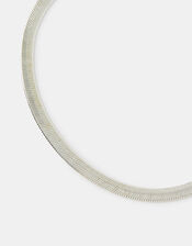 Sterling Silver-Plated Omega Chain Bracelet, , large