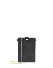 Phone Pouch with Chain, Black (BLACK), large