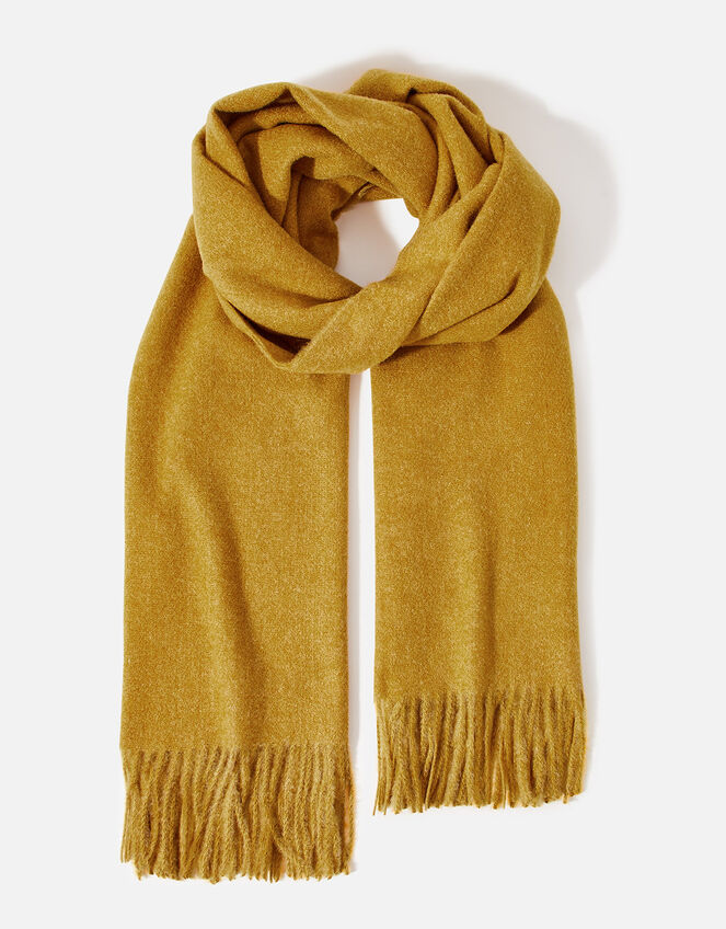 Super-Soft Blanket Scarf Ochre, , large