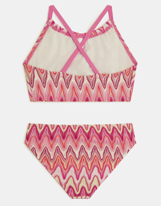 Girls Crochet Bralette Bikini Set, Multi (BRIGHTS MULTI), large