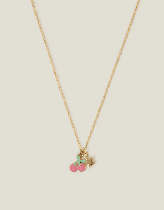Girls Cherry Pendant Necklace, , large