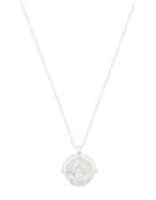 Sterling Silver Roman Coin Pendant Necklace, , large
