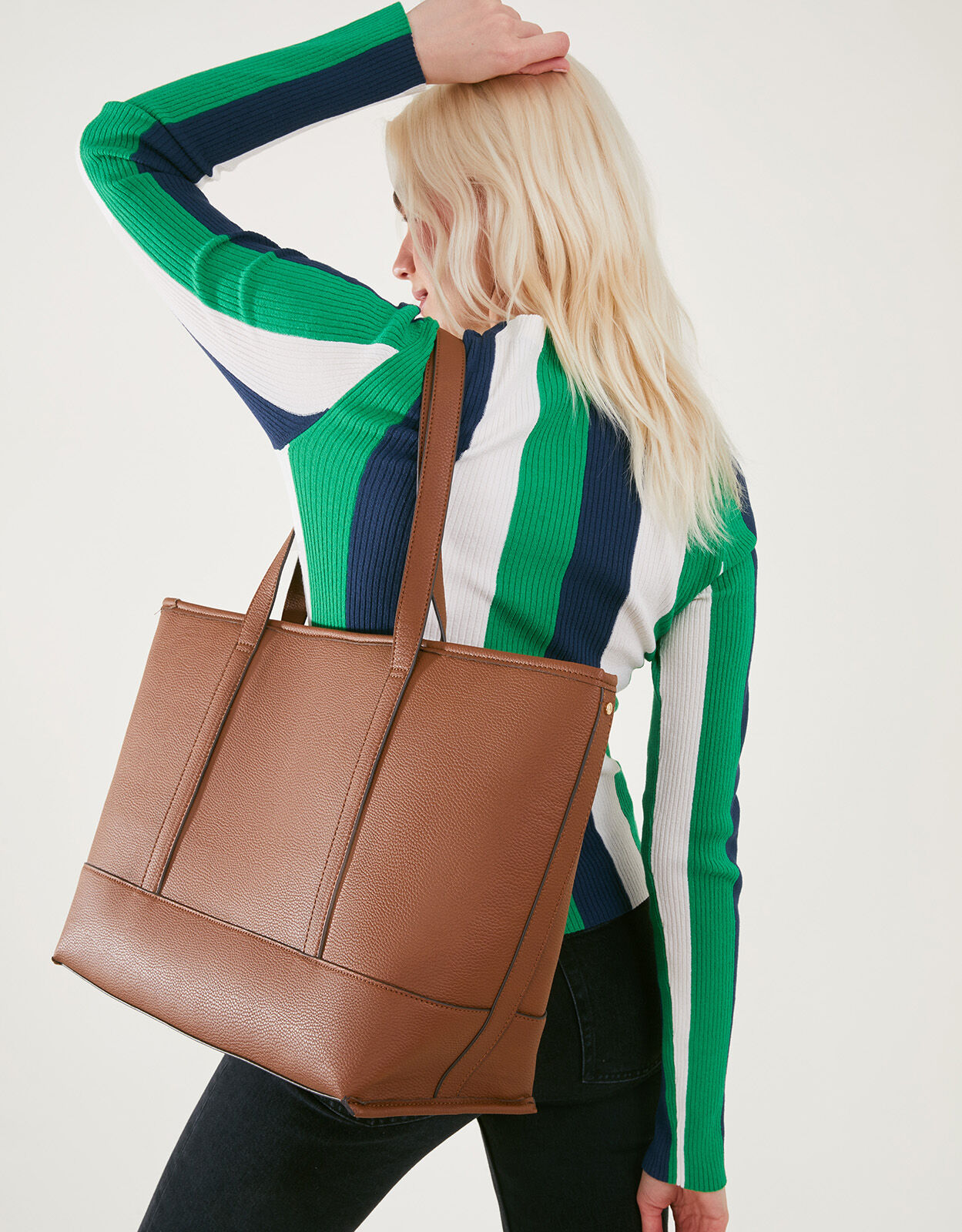 Laptop Shoulder Bag Tan Totes Shoppers Accessorize UK