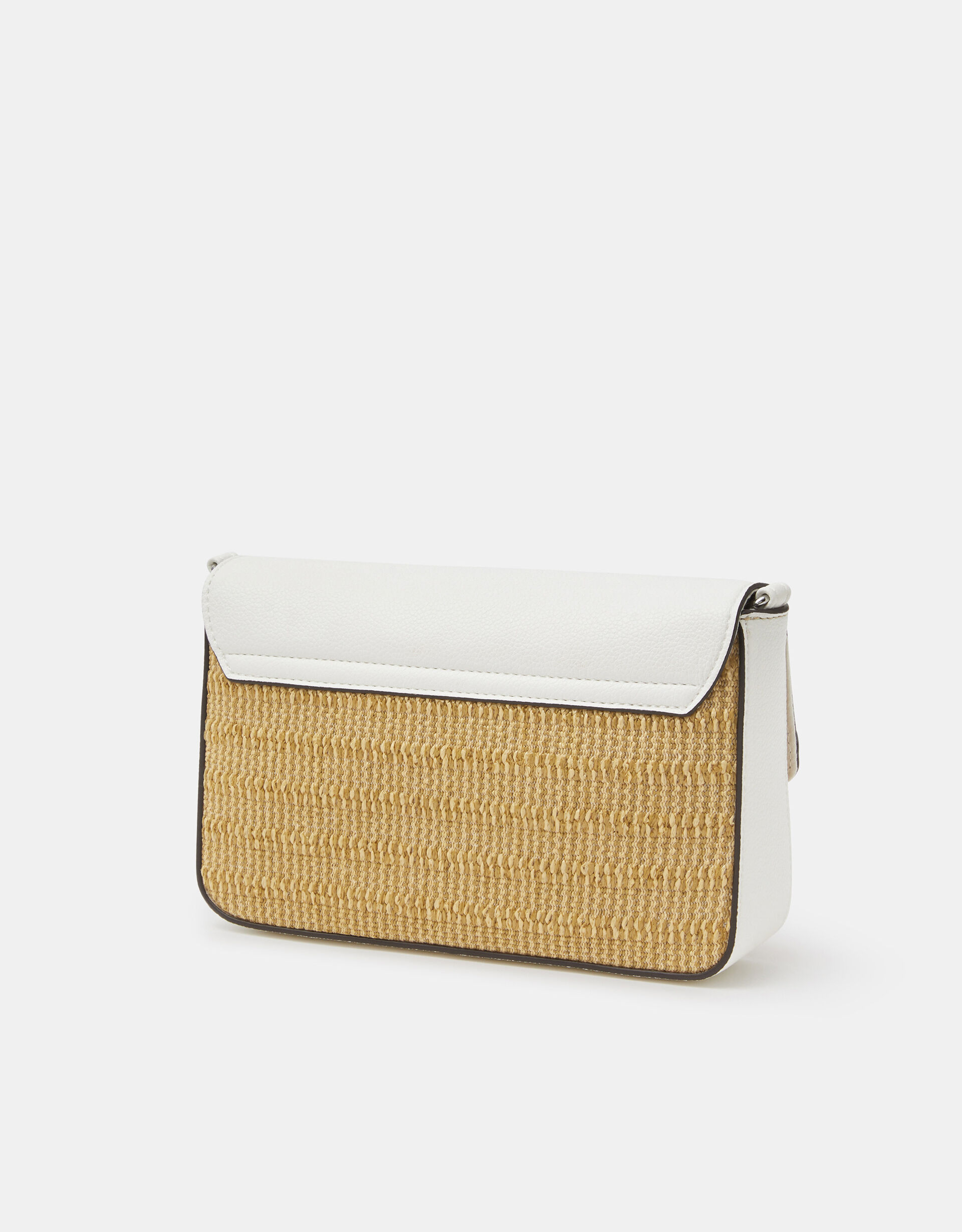 Twistlock Raffia Crossbody Bag White | Bags | Accessorize Global