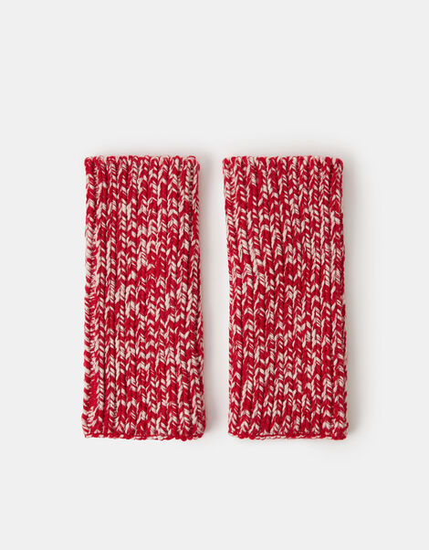 Chunky Two Tone Wrist Warmers, , large