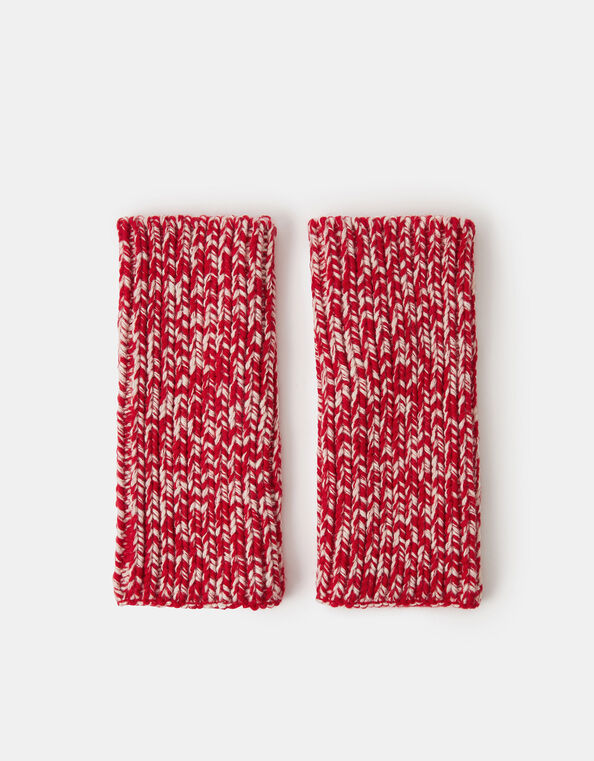 Chunky Two Tone Wrist Warmers, , large