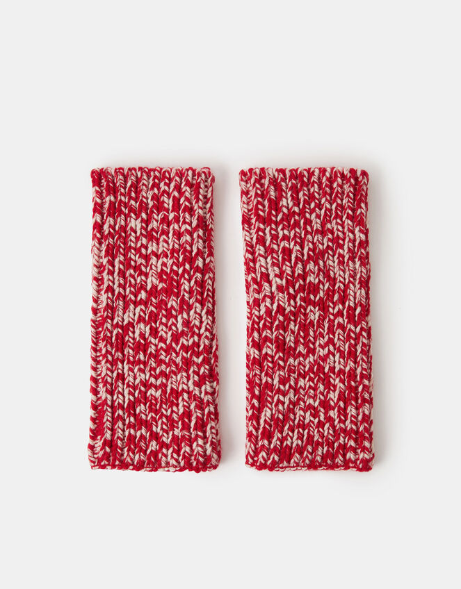 Chunky Two Tone Wrist Warmers, , large