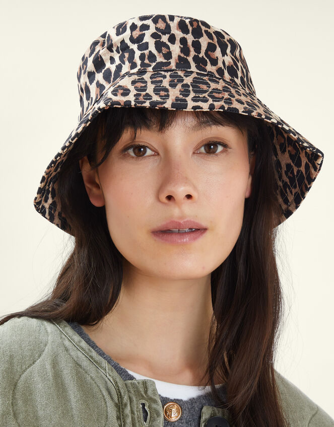 Leopard Print Bucket Hat, , large