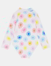 Girls Sunshine Long Sleeve Swimsuit, Multi (BRIGHTS MULTI), large