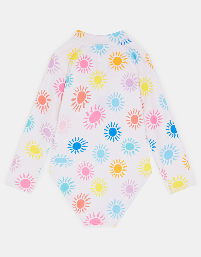 Girls Sunshine Long Sleeve Swimsuit, Multi (BRIGHTS MULTI), large