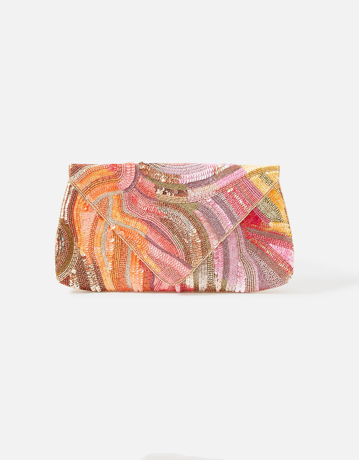 Multi Sequin Sunset Clutch Bag