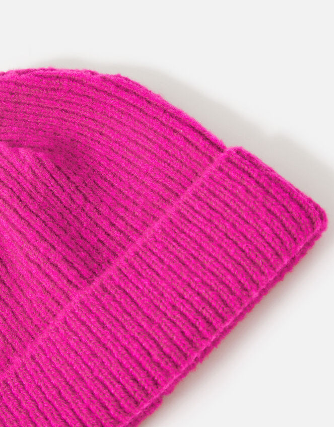 Girls Soho Knit Beanie Hat, Pink (FUCHSIA), large