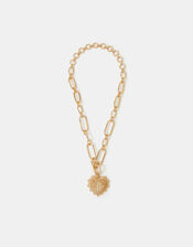 Sacred Heart T-Bar Necklace, , large