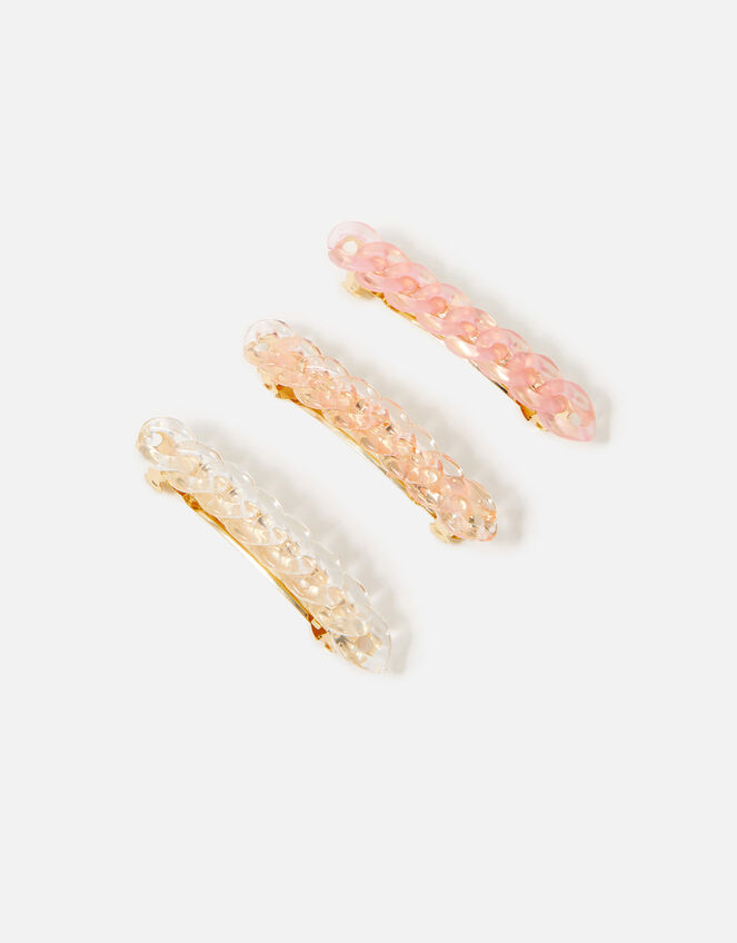 Soft Resin Chain Hair Clip Multipack, , large