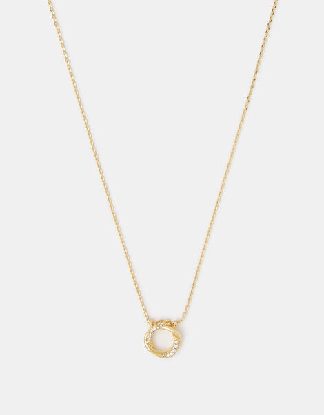 14ct Gold-Plated Knot Pendant Necklace, , large